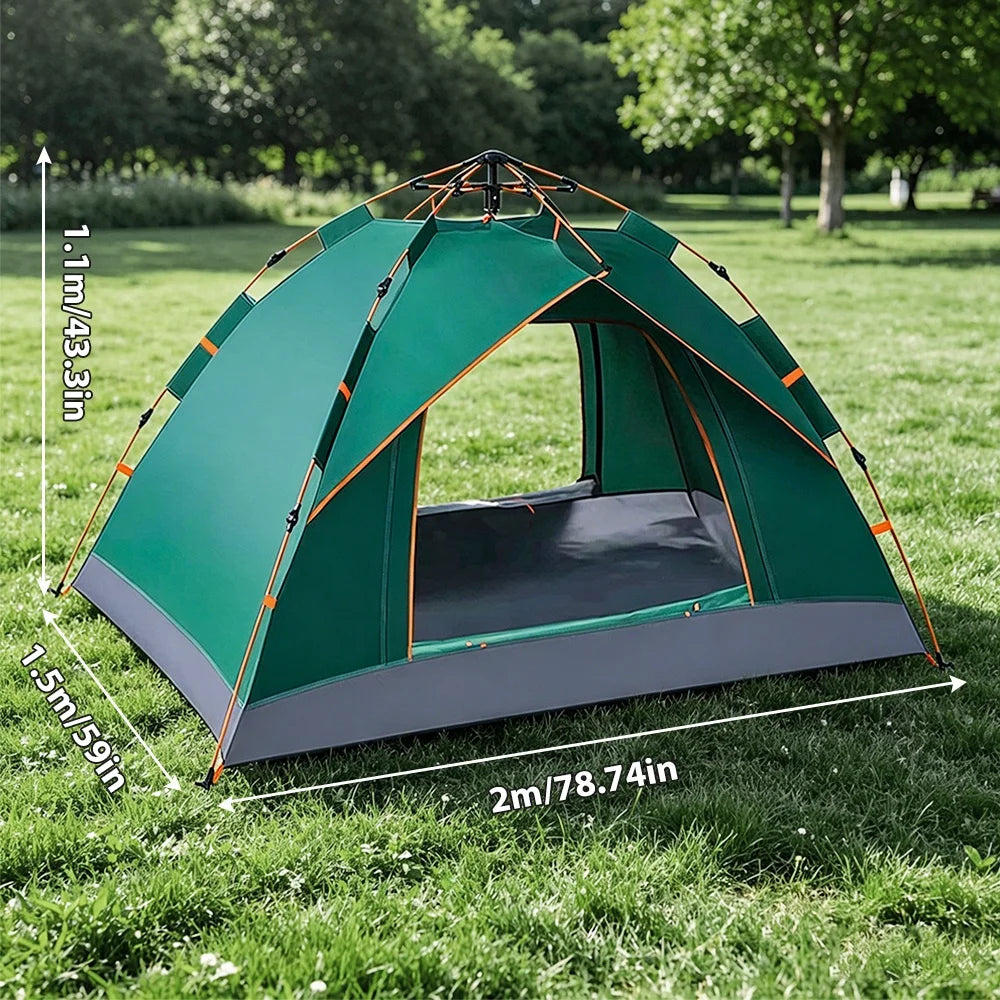 2 Person Camping Tent Quick Setup Pop Up Tent Waterproof Instant Tent UV Protection Outdoor Tent Double Layer Foldable Lightweight Outdoor Dome Tent For Picnic Fishing Camping Solmar