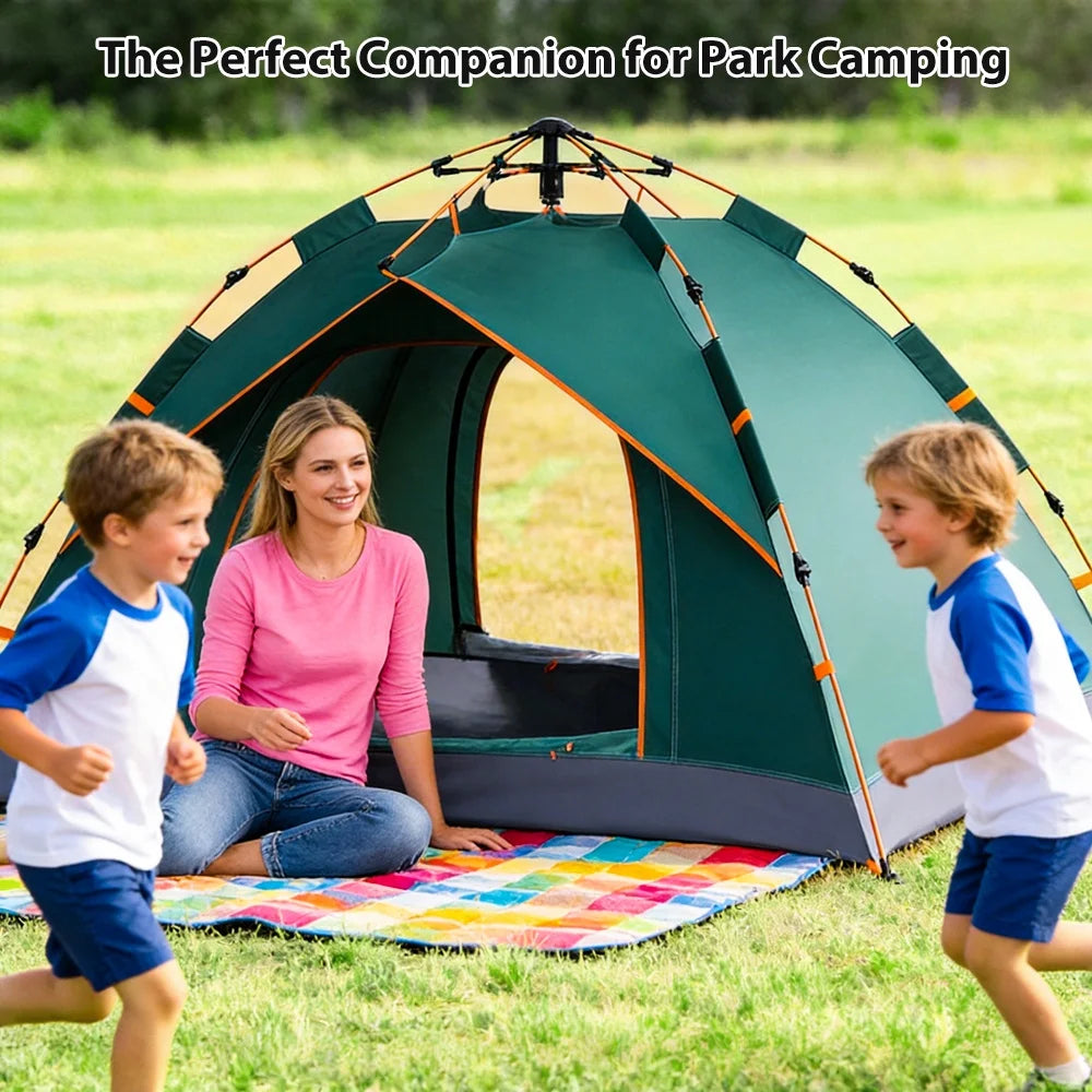2 Person Camping Tent Quick Setup Pop Up Tent Waterproof Instant Tent UV Protection Outdoor Tent Double Layer Foldable Lightweight Outdoor Dome Tent For Picnic Fishing Camping Solmar