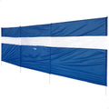 Aktive 440x130 cm Blue Color PVC Panoramic Window Polyester Fabric Steel Frame 4 Rods Carrying Cover With Handle Foldable Beach Windbreaker Solmar