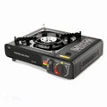 Portable Butane Stove for Camping, Linea HD L-CG528, with Metal Construction, Locking Cartridge System, and Flame Control, Includes Hard Case, Ideal for Outdoor Cooking and Emergencies, Compatible with Standard Butane Cartrid Solmar