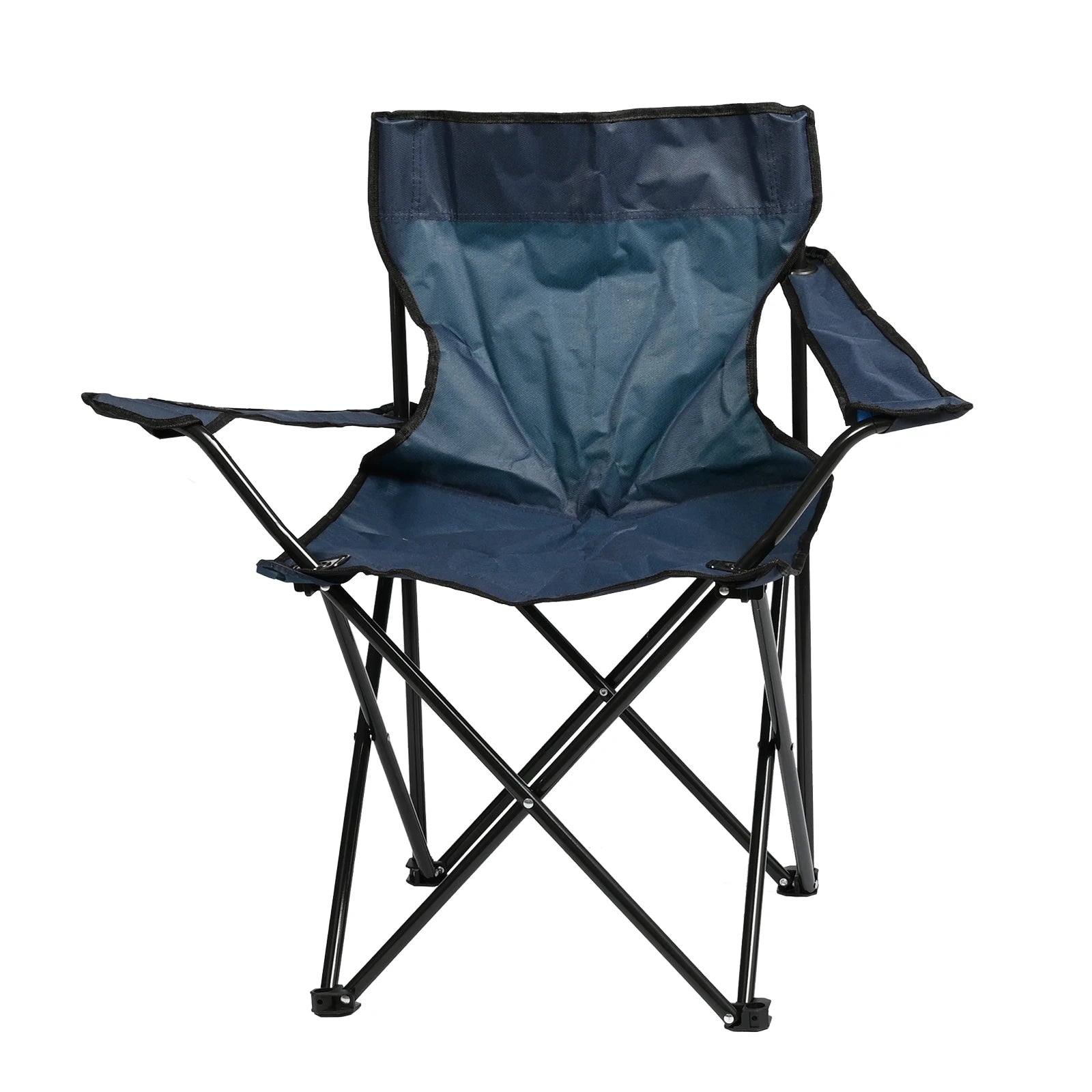 S7 STAR Folding Camping Chair, Portable Beach and Fishing Chair with Armrests and Bottle Holder, 52*52*38cm, Lightweight Aluminum Frame, Ideal for Outdoor, Garden, and Picnic Activities. Solmar