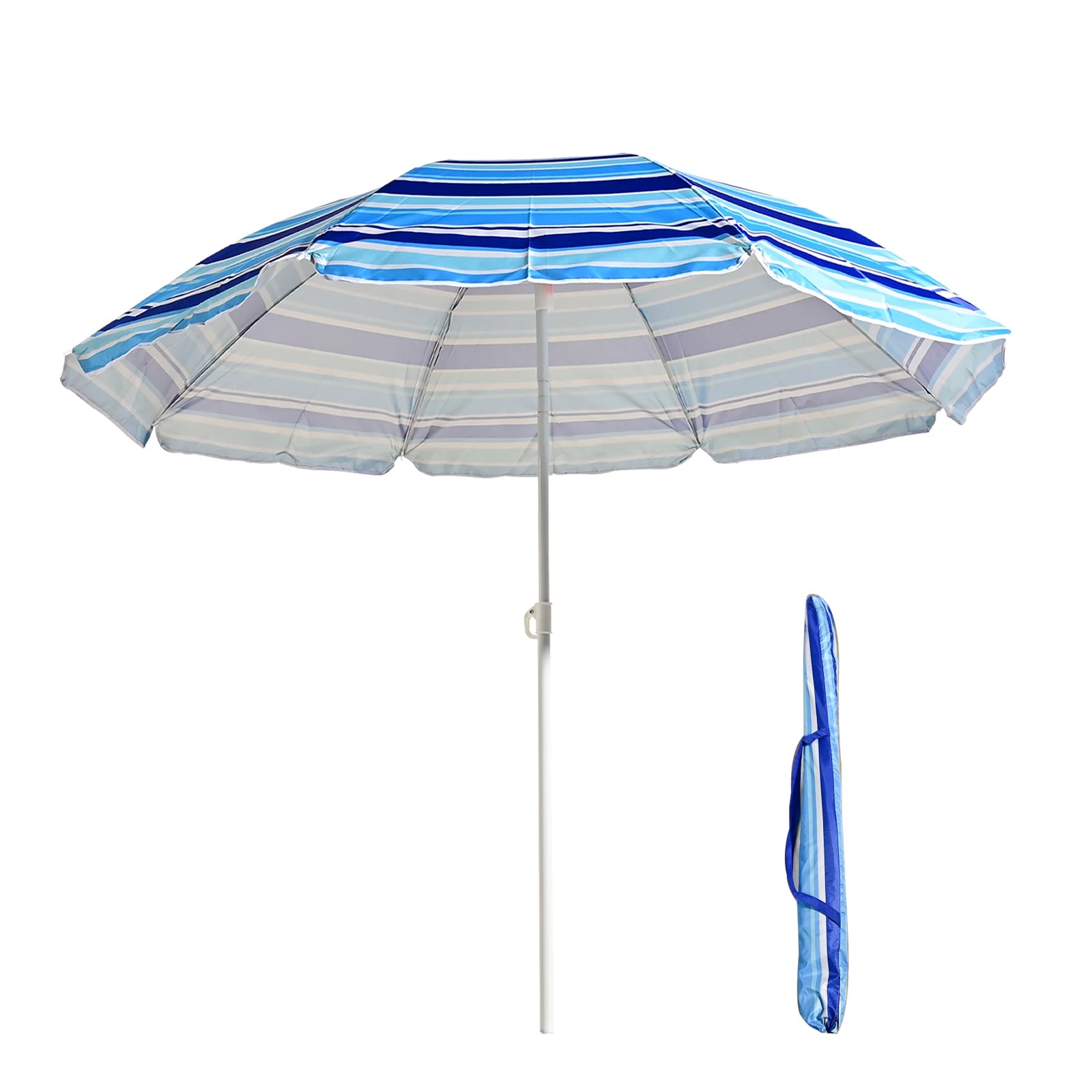 S7 STAR Multicolor Beach Umbrella, large and lightweight with UV 50 protection, ideal for outdoor use, perfect for beach and garden settings. Solmar