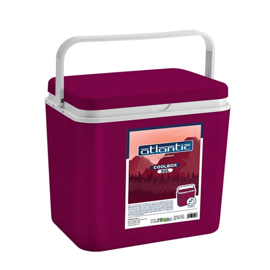 Atlantic - thermal portable refrigerator capacity 10l/18l/24l/30l - resistant polypropylene cool box - ideal for camping, beach, garden, barbecues and swimming pool. Available in 3 colors: blue, lilac and eucalyptus. Solmar