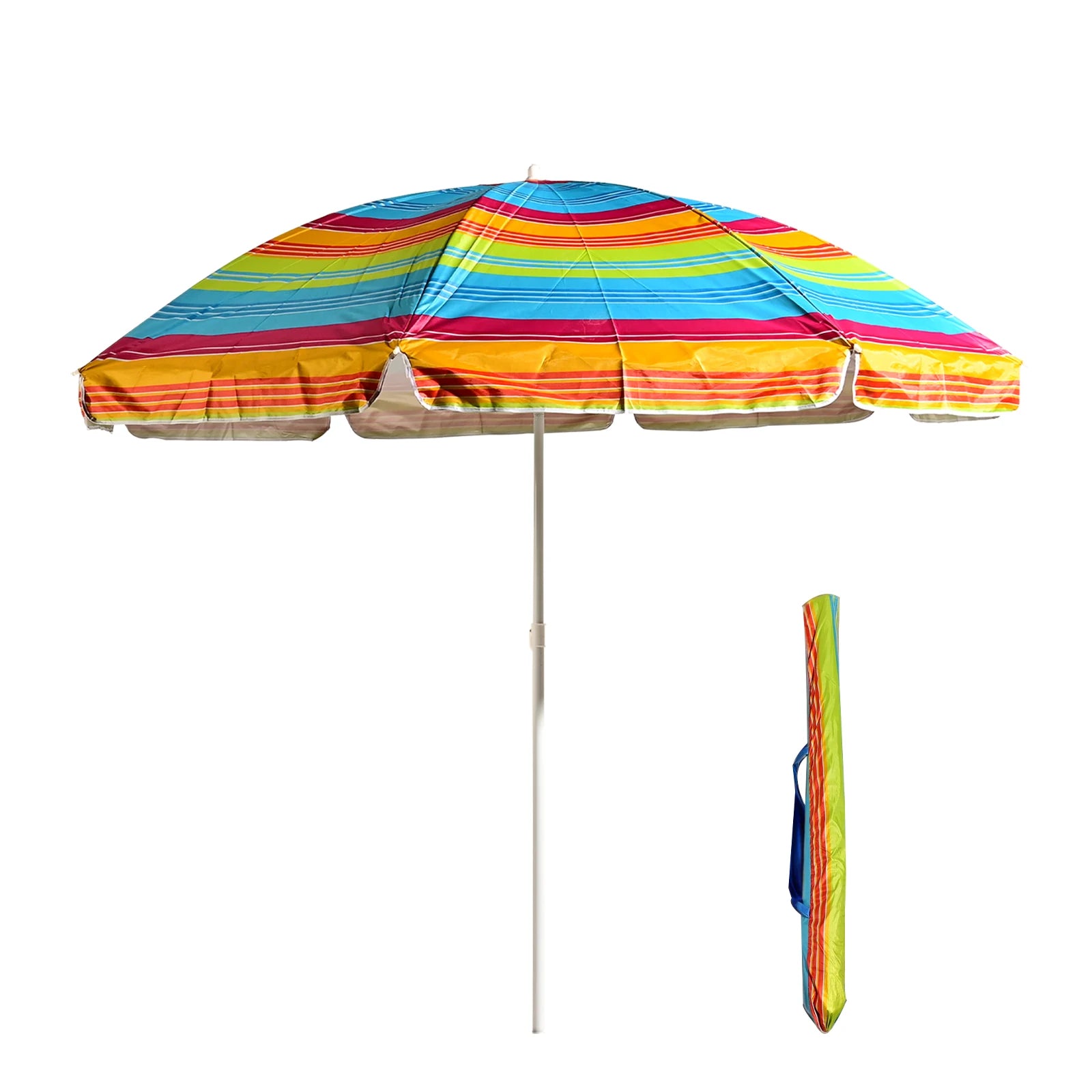 S7 STAR Multicolor Beach Umbrella, large and lightweight with UV 50 protection, ideal for outdoor use, perfect for beach and garden settings. Solmar