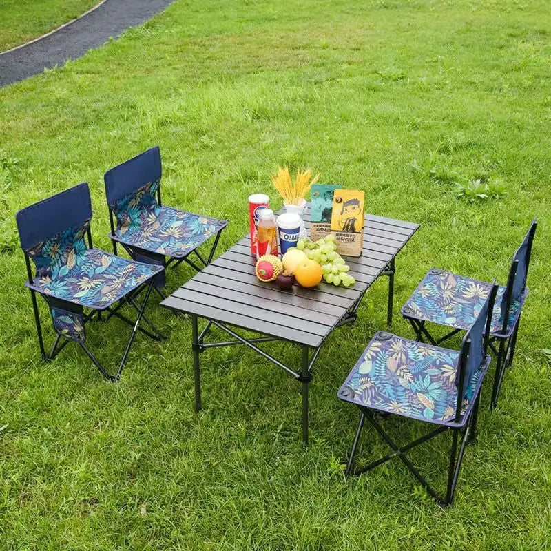 Outdoor folding table Egg roll table Portable camping picnic equipment Daquan stall set Outdoor folding table and chairs Solmar