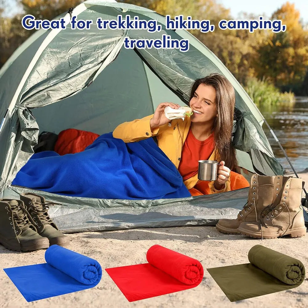 Fleece Sleeping Bag Portable Ultra-light Polar Travel Sheets for Adults Outdoor Camping Tent Bed Warm Sleeping Bag Liner Solmar