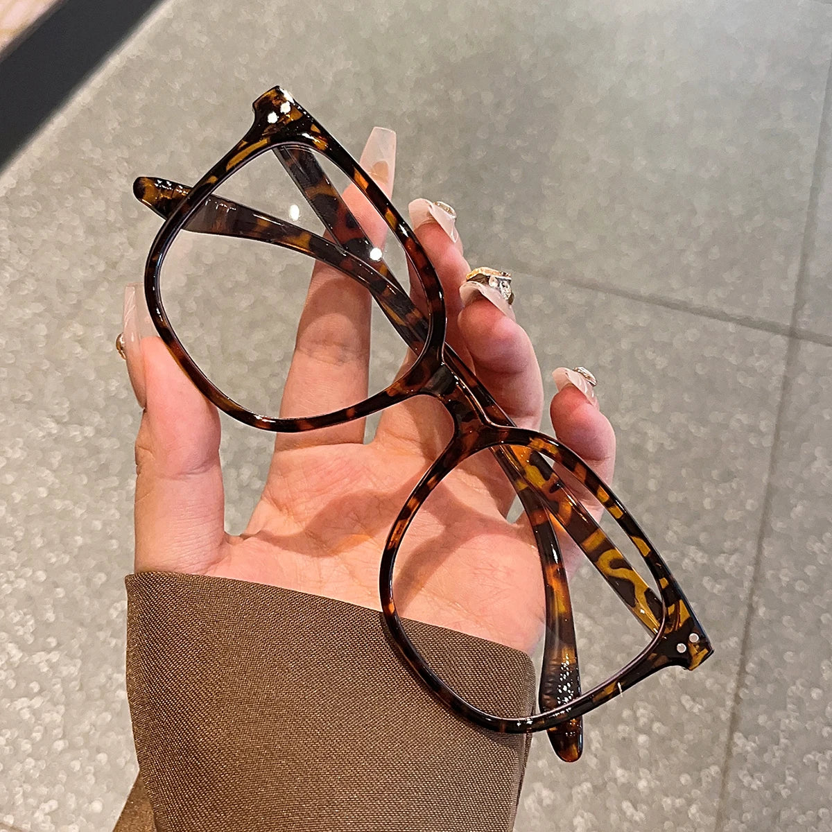 1Pc/3Pcs/4Pcs/5Pcs/6Pcs European and American Classic Popular Square Frame Glasses Set Men's and Women's Fashion Glasses Solmar