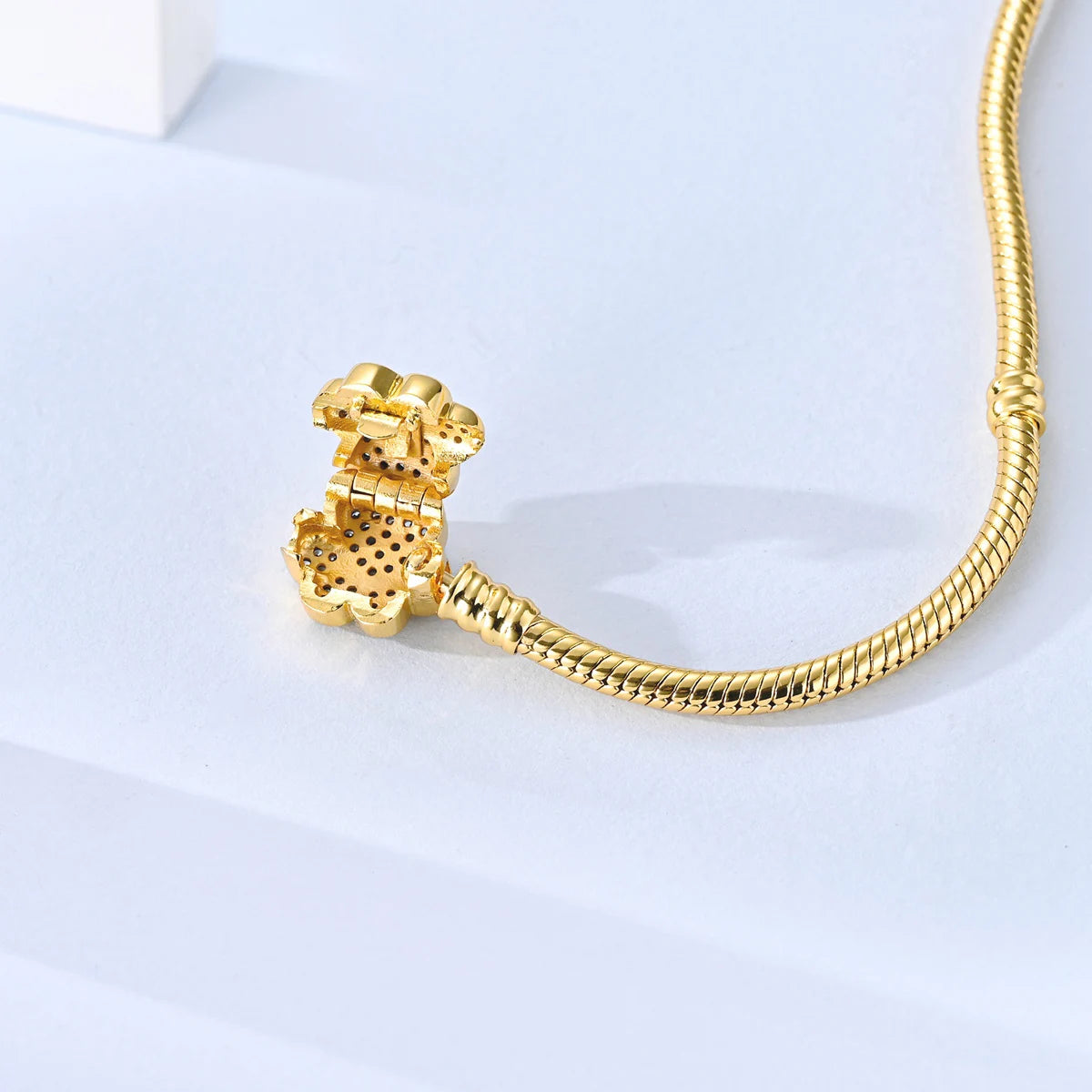 Original 925 Sterling Silver Golden Pet Paw Zircon 17-20 CM Bracelet Fit Original Charms Bead Pendant For Women DIY Jewelry Gift Solmar