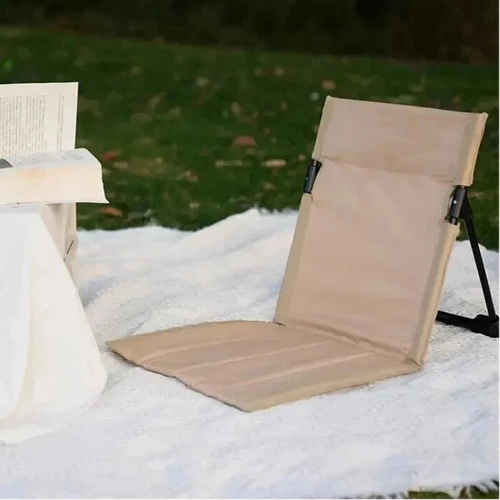 Foldable Camping Chair Outdoor Garden Park Single Lazy Chair Backrest Cushion Picnic Camping Folding Back Chair Beach Chairs Solmar