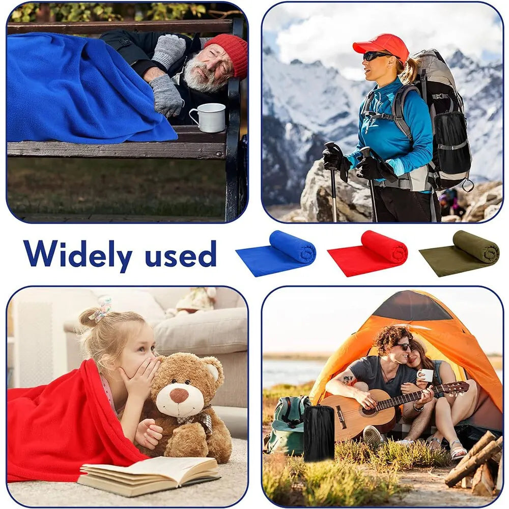 Fleece Sleeping Bag Portable Ultra-light Polar Travel Sheets for Adults Outdoor Camping Tent Bed Warm Sleeping Bag Liner Solmar