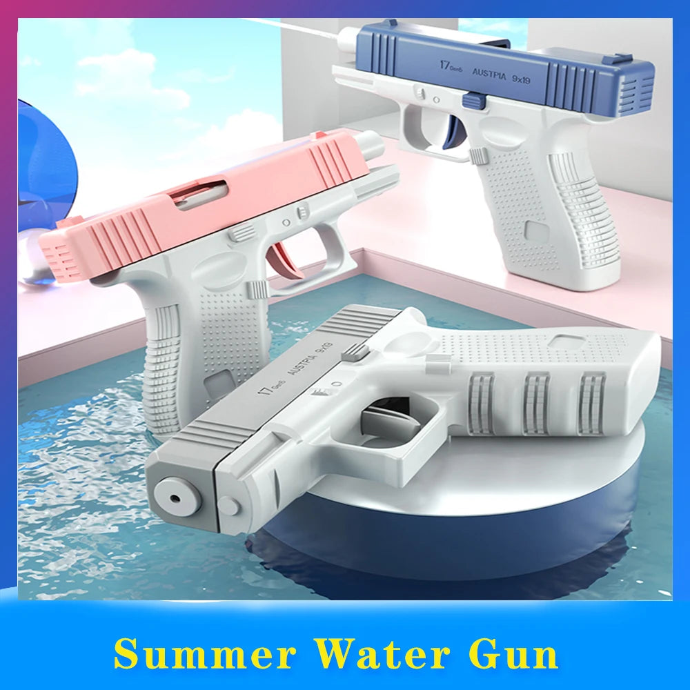 Summer Water Gun non Electric Pistol High-pressure Full Automatic Shooting Water Beach Toy Gun For kid Children Boys Girls Solmar