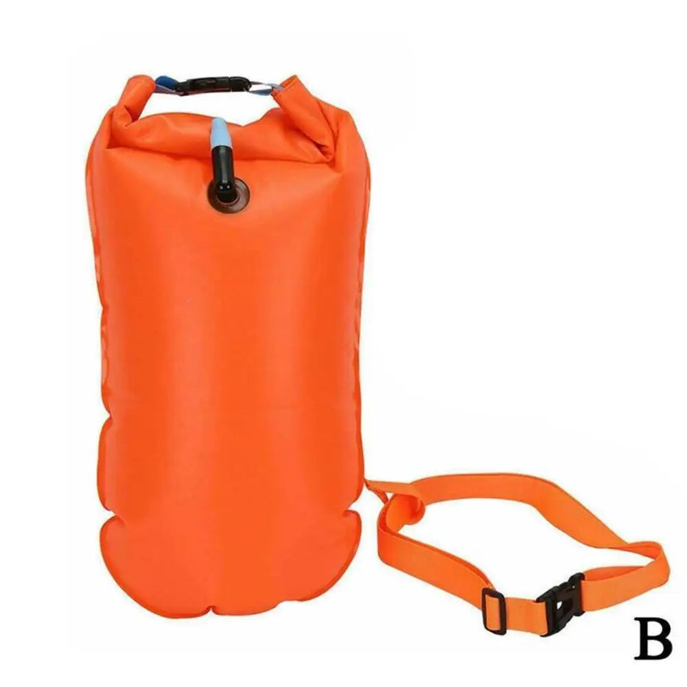 Inflatable Open Swimming Buoy Tow Lightweight Swimming Air Bag Storage With Waist Belt Water Sport Swimming Storage Float Tools Solmar