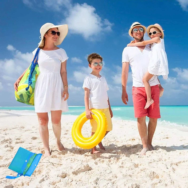 Children Sand Away Protable Mesh Bag Kids Bath Toys Storage Bags Swimming Large Beach Bag for Towels Women Cosmetic Makeup Bag Solmar