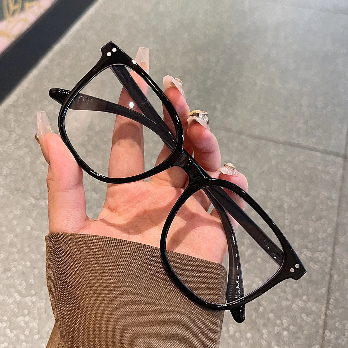 1Pc/3Pcs/4Pcs/5Pcs/6Pcs European and American Classic Popular Square Frame Glasses Set Men's and Women's Fashion Glasses Solmar