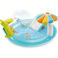 Children's paddling pool, crocodile inflatable pool with slide, crawling pool, fish fishing Solmar