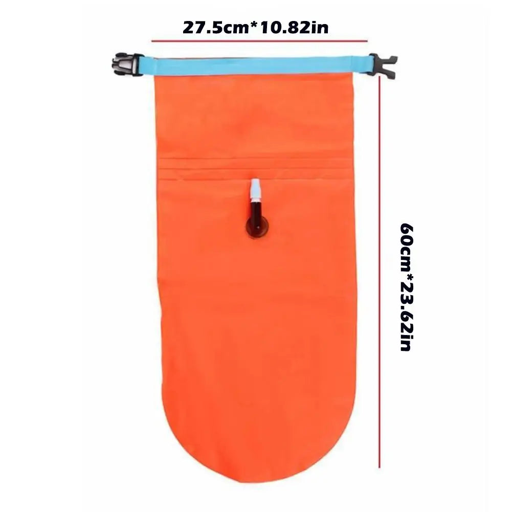 Inflatable Open Swimming Buoy Tow Lightweight Swimming Air Bag Storage With Waist Belt Water Sport Swimming Storage Float Tools Solmar
