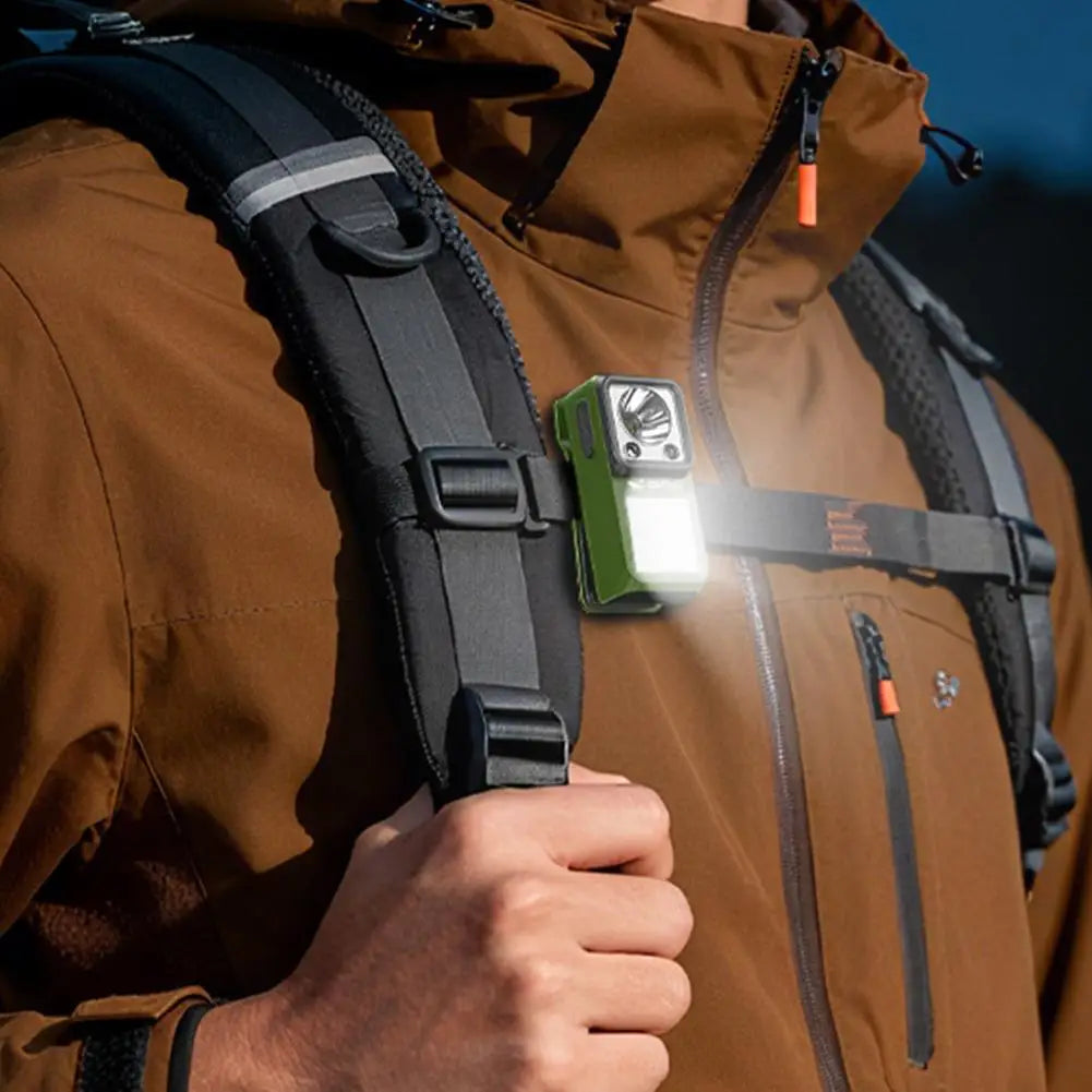 LED Magnetic Clamp Flashlight Work Emergenc Lamp Clip-on Rechargeable Outdoors Ultra-long-lasting Lighting Camping Hiking Light Solmar