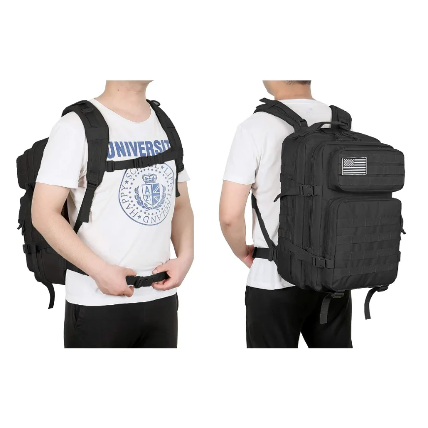 Tactical 45L Backpack Molle Assault Pack 3 Day Bug Out Bag for Hiking Camping Fitness Daily Work Solmar