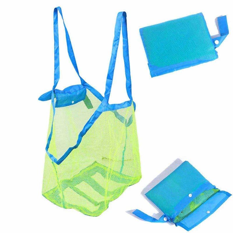 Children Sand Away Protable Mesh Bag Kids Bath Toys Storage Bags Swimming Large Beach Bag for Towels Women Cosmetic Makeup Bag Solmar