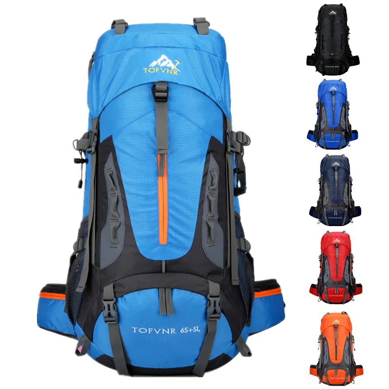 Outdoor Bag, Backpack, Mountaineering Bag, Hiking Sports Bag, Water-Repellent Backpack, Large-Capacity Travel Backpack Solmar